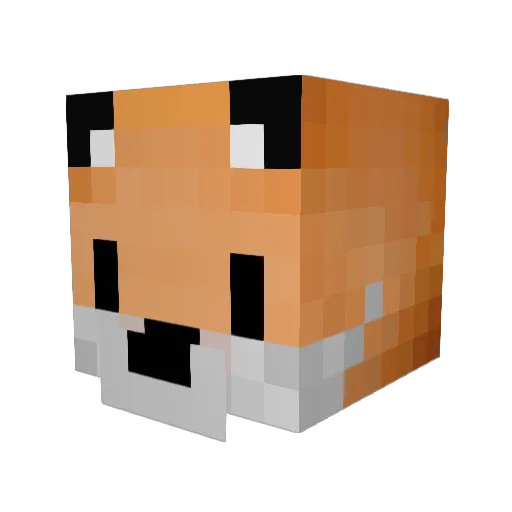 Nadkon Minecraft avatar head, 3D render