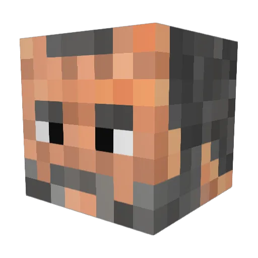 Nadumas Minecraft avatar head, 3D render