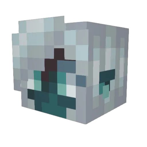 Nadwong Minecraft avatar head, 3D render