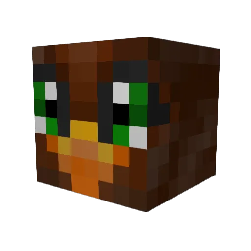 NaeNyem Minecraft avatar head, 3D render