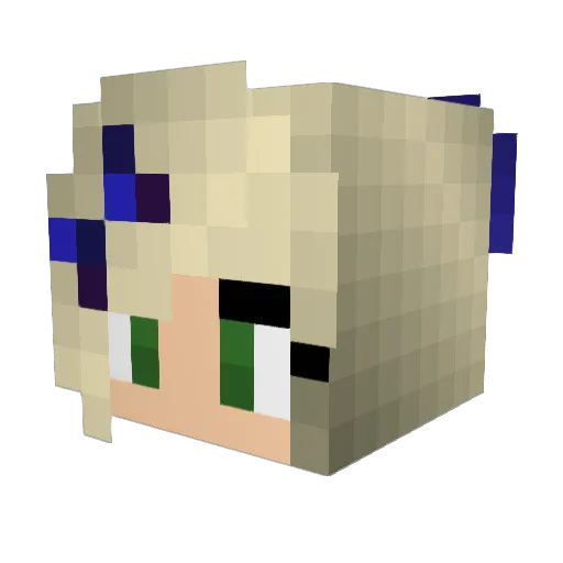Naebula Minecraft avatar head, 3D render