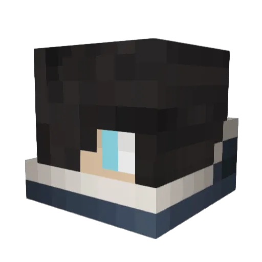 Naegi_Pyrope Minecraft avatar head, 3D render