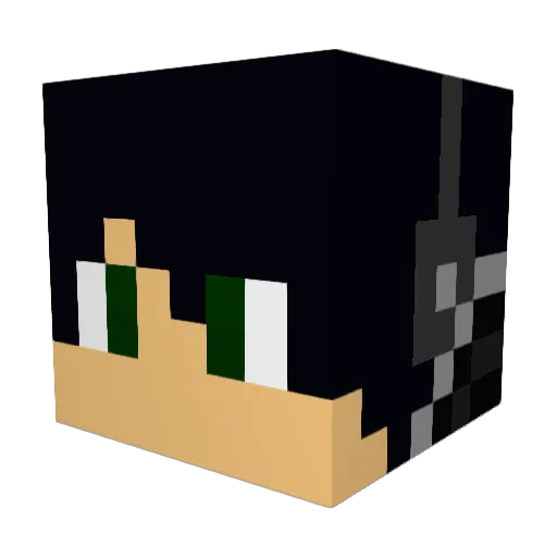 Naekael Minecraft avatar head, 3D render
