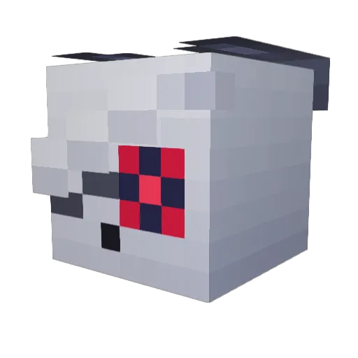 Naeloum Minecraft avatar head, 3D render