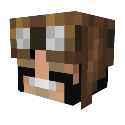 Naemis Minecraft avatar head, 3D render
