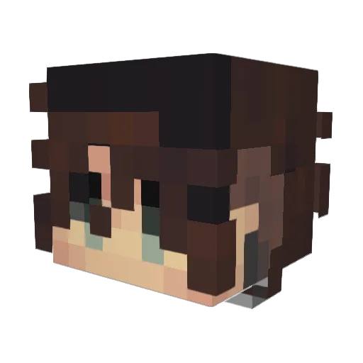 Naepappwlo Minecraft avatar head, 3D render