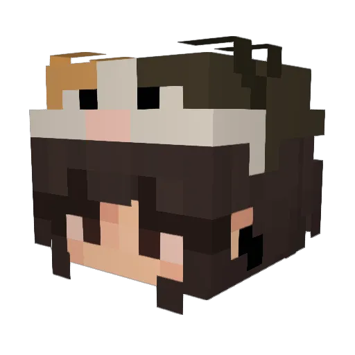 Naetalie Minecraft avatar head, 3D render