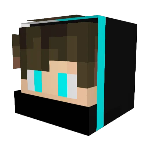 Naevalia Minecraft avatar head, 3D render