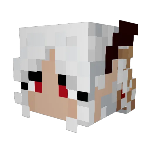Naevrin Minecraft avatar head, 3D render