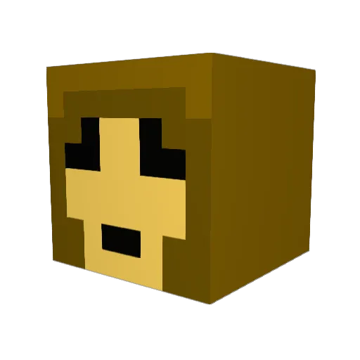 Naeyte Minecraft avatar head, 3D render