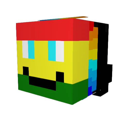 Nafador Minecraft avatar head, 3D render