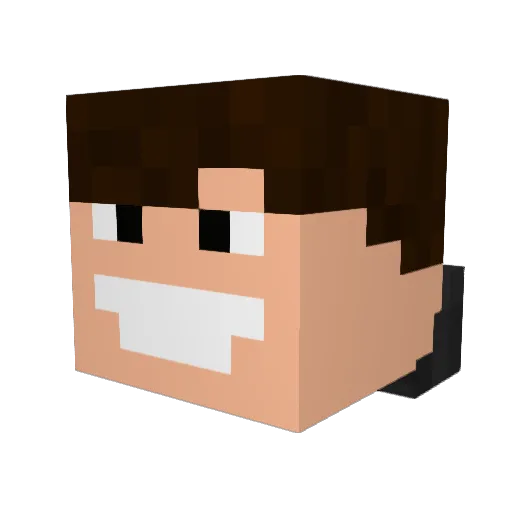 Nafazowany Minecraft avatar head, 3D render