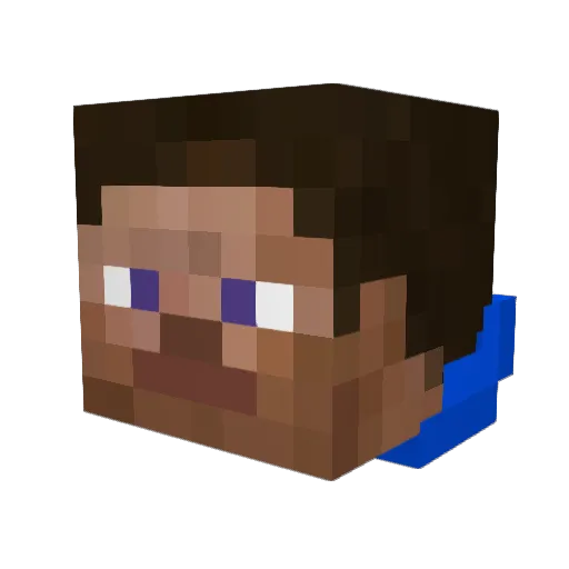 NaffXD Minecraft avatar head, 3D render