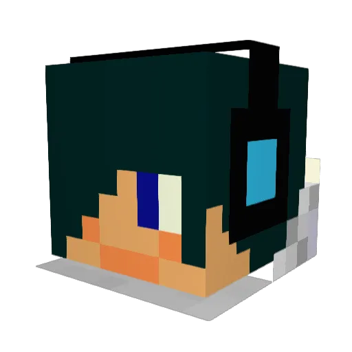 Nafia42 Minecraft avatar head, 3D render