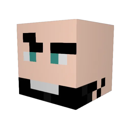 Nafiend Minecraft avatar head, 3D render