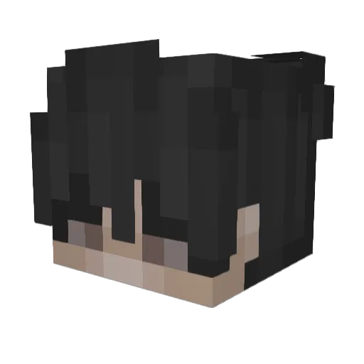 Nafkaf Minecraft avatar head, 3D render
