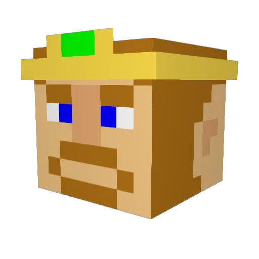 Nafod11 Minecraft avatar head, 3D render