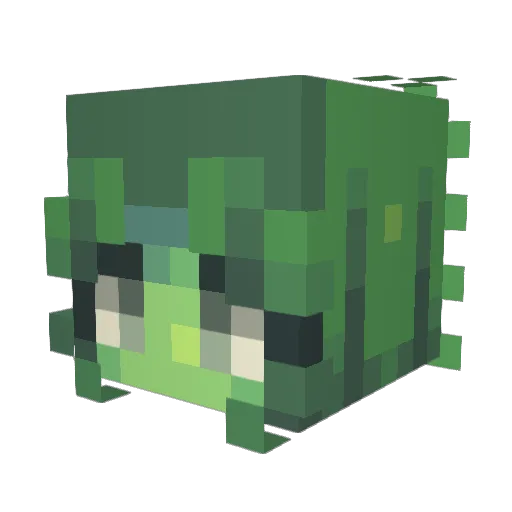 NagaHime Minecraft avatar head, 3D render