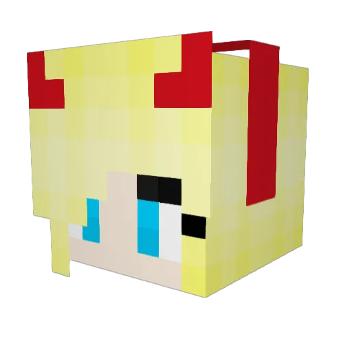 NagaSub Minecraft avatar head, 3D render