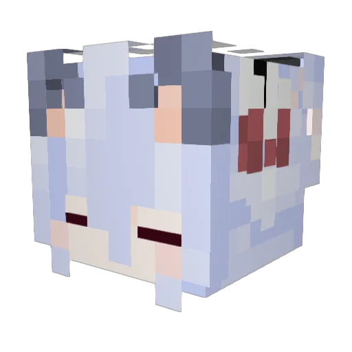 Naga_Siren_ Minecraft avatar head, 3D render