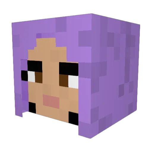 Naga_sushi Minecraft avatar head, 3D render
