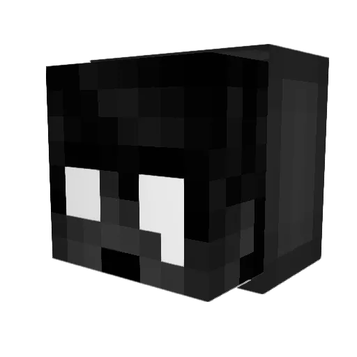 Nagaa Minecraft avatar head, 3D render