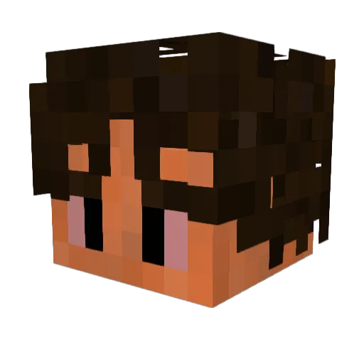 Nagacho Minecraft avatar head, 3D render