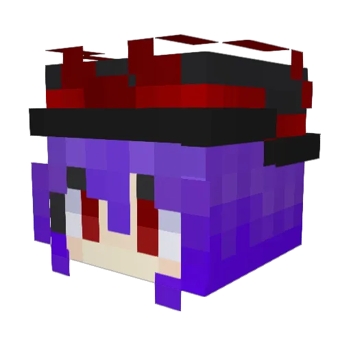 Nagae_19 Minecraft avatar head, 3D render