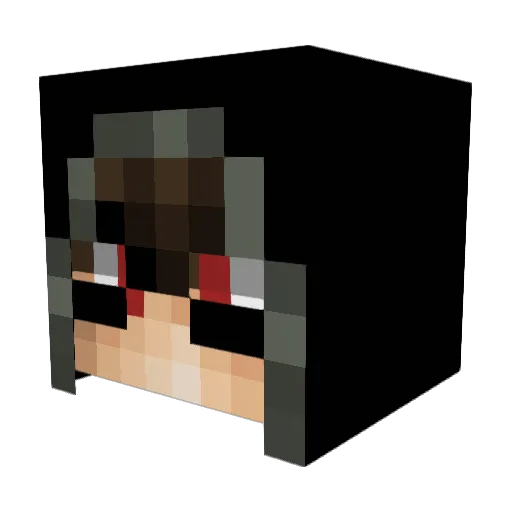 Nagafen_ Minecraft avatar head, 3D render