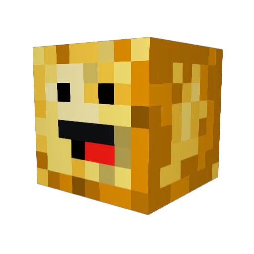 Nagames Minecraft avatar head, 3D render