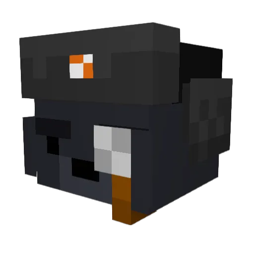 Nagard Minecraft avatar head, 3D render