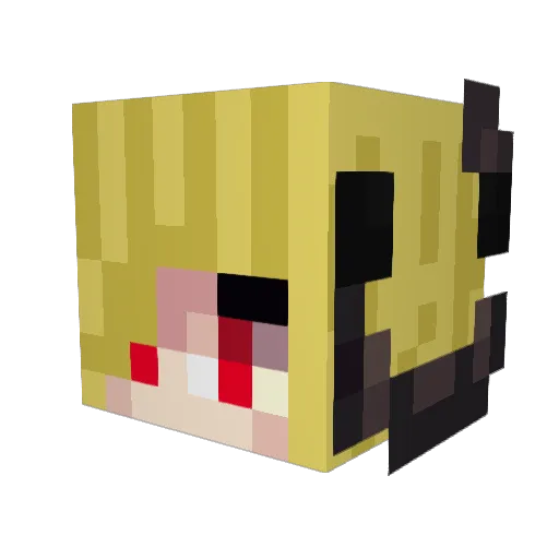 Nagareboshixx Minecraft avatar head, 3D render