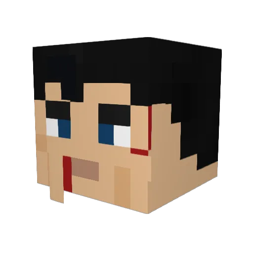 Nagarteg Minecraft avatar head, 3D render