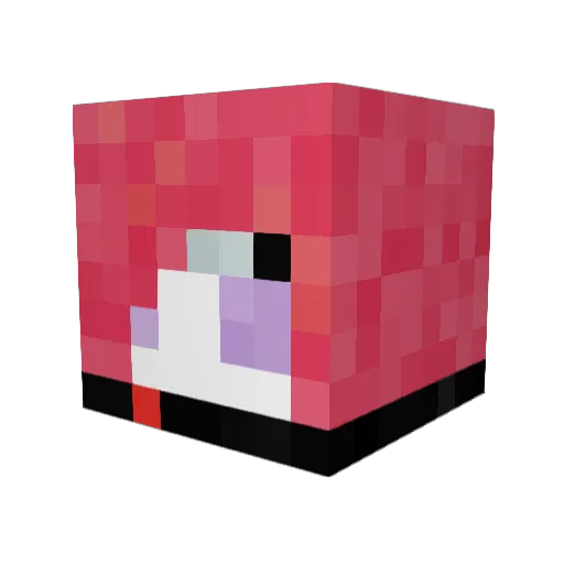 Nagato8080 Minecraft avatar head, 3D render