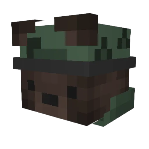Naggaa Minecraft avatar head, 3D render
