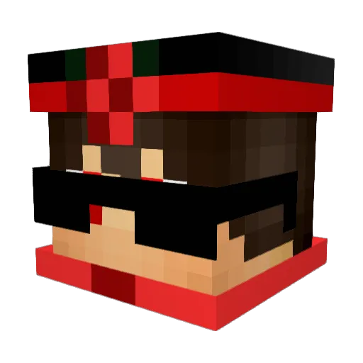 Nagger Minecraft avatar head, 3D render