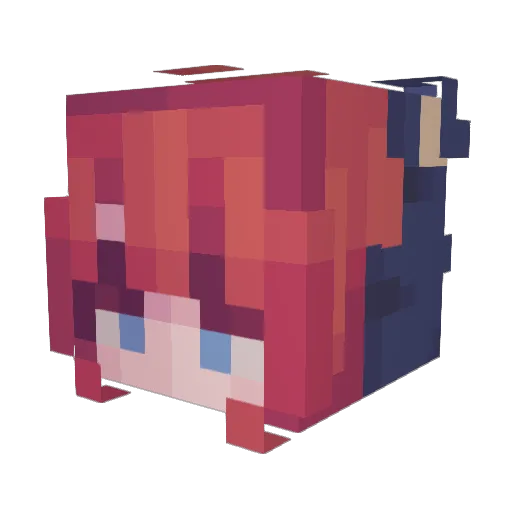 Nagginii Minecraft avatar head, 3D render