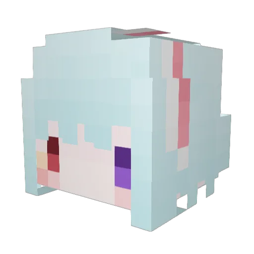 NagiRin_Sakura Minecraft avatar head, 3D render