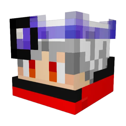 Nagichi_ Minecraft avatar head, 3D render