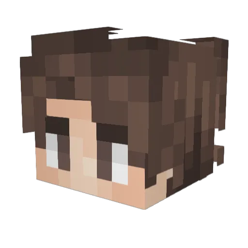 Nagietek Minecraft avatar head, 3D render