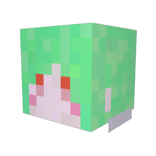 Nagima3 Minecraft avatar head, 3D render