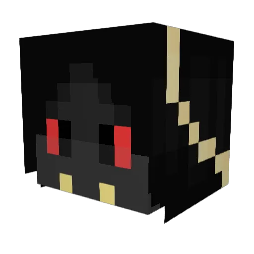 Nagimata_ Minecraft avatar head, 3D render