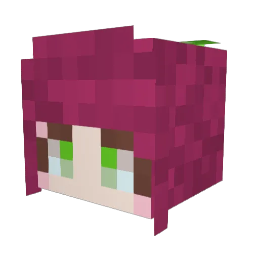 NagisArchini Minecraft avatar head, 3D render