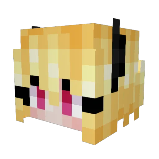 Nagisa117 Minecraft avatar head, 3D render