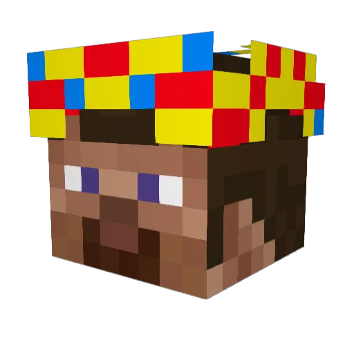 Nagisa_zold Minecraft avatar head, 3D render