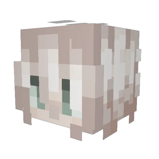 NagitoPlayz Minecraft avatar head, 3D render