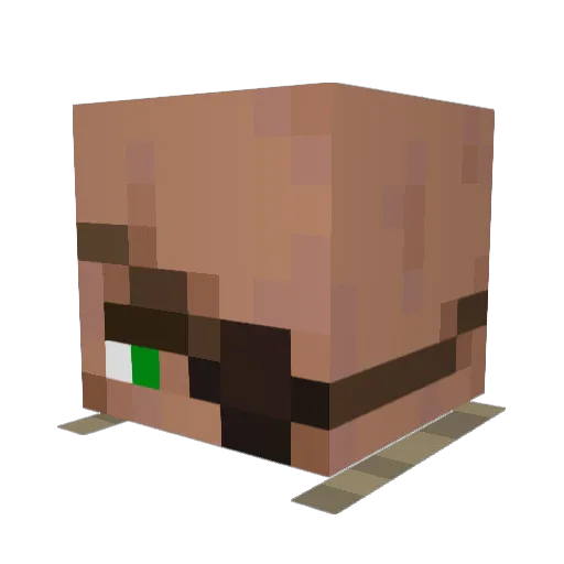 Nagnagnaag Minecraft avatar head, 3D render