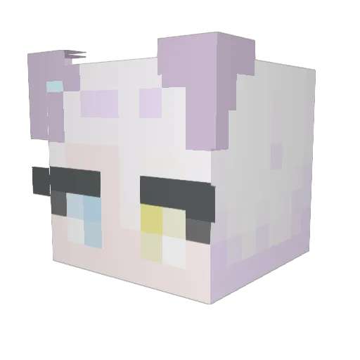 Nagoki_ Minecraft avatar head, 3D render