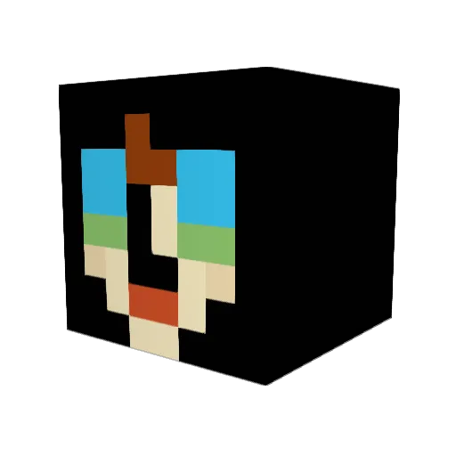 Nagourta Minecraft avatar head, 3D render