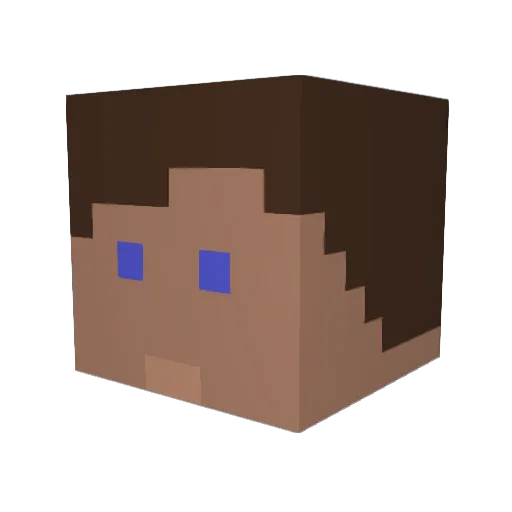 Nagyaki Minecraft avatar head, 3D render